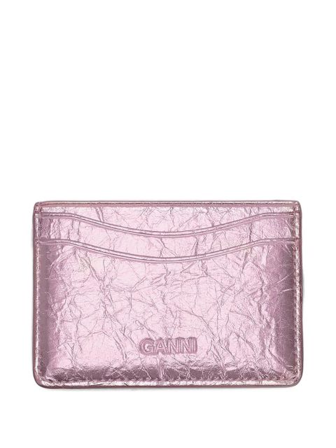 GANNI logo cardholder - Pink