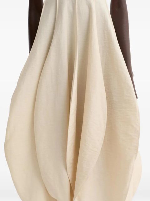 Róhe halter-neck pleated dress - Neutrals