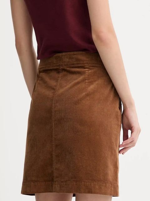 Marc O'Polo spódnica sztruksowa kolor brązowy mini ołówkowa M08103420087 - zdjęcie produktu nr 2