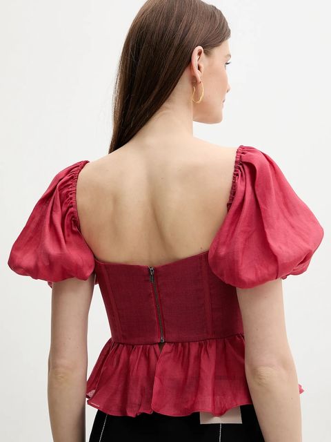 Bardot bluzka ESRA damska kolor czerwony gładka 59889TB