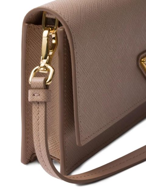 Prada logo plaque satchel bag - Pink