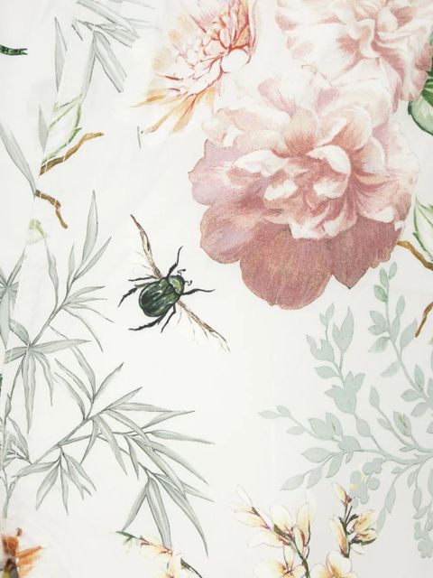 The Attico floral-print cotton shorts - White