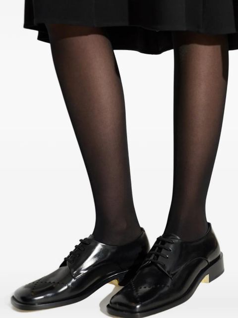 Jil Sander perforated leather derby shoes - Black