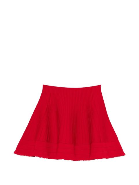 Maje pleated knitted mini skirt - Red - zdjęcie produktu nr 1