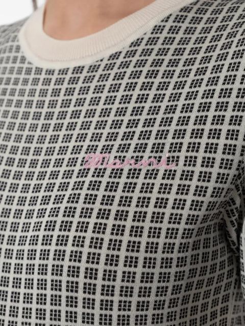 Marni checked top - Neutrals