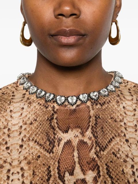 ZIMMERMANN embellished snake-print T-shirt - Neutrals - zdjęcie produktu nr 2