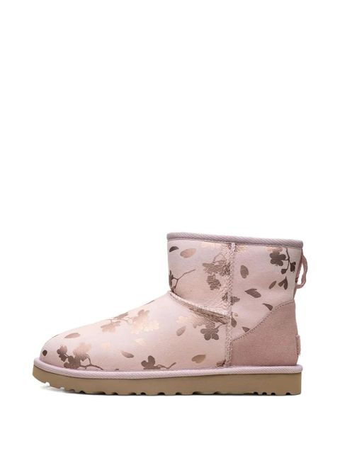 UGG floral foil mini boots - Pink