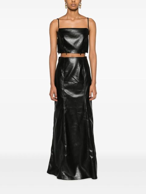 Nanushka Carlotta faux-leather maxi skirt - Black