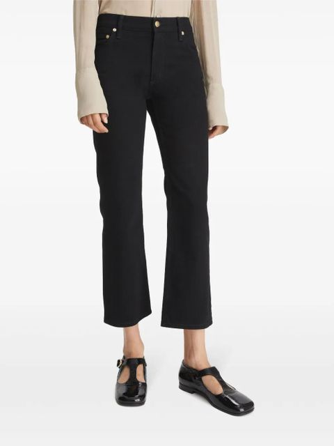Tory Burch cropped flared jeans - Black