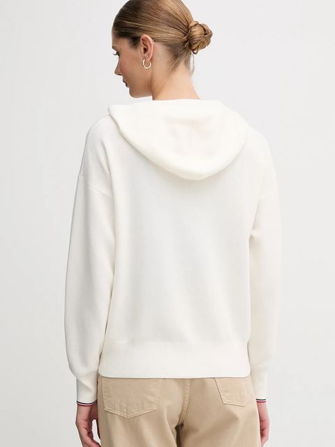 Tommy Hilfiger kardigan damski kolor beżowy lekki WW0WW42018