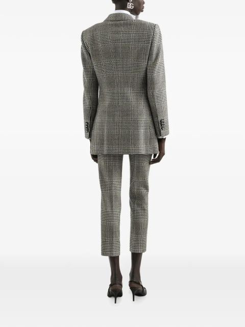 Dolce & Gabbana low-rise glen plaid trousers - Black
