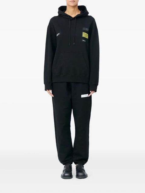 MM6 Maison Margiela patch hooded hoodie - Black