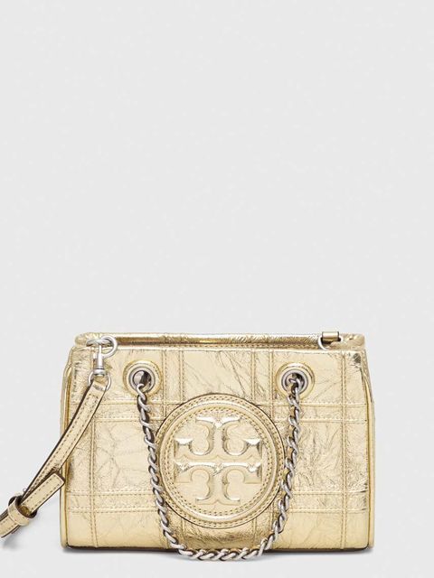 Tory Burch torebka skórzana Fleming Soft Metallic kolor złoty 152480.700