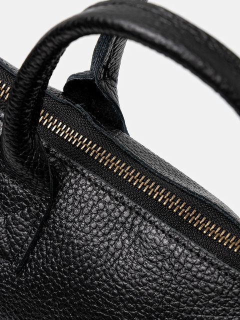 Answear.LAB torba na laptopa skórzana kolor czarny