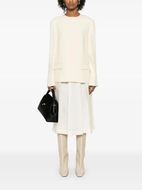 TOTEME slub-texture blouse - White