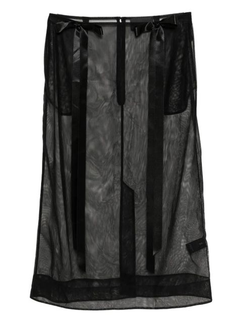 Simone Rocha ribbon-embellished skirt - Black