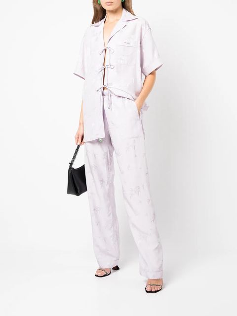 Alexander Wang jacquard pajama-style shirt - Purple - zdjęcie produktu nr 2