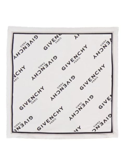 Givenchy Shadow logo-print silk scarf - White - zdjęcie produktu nr 2