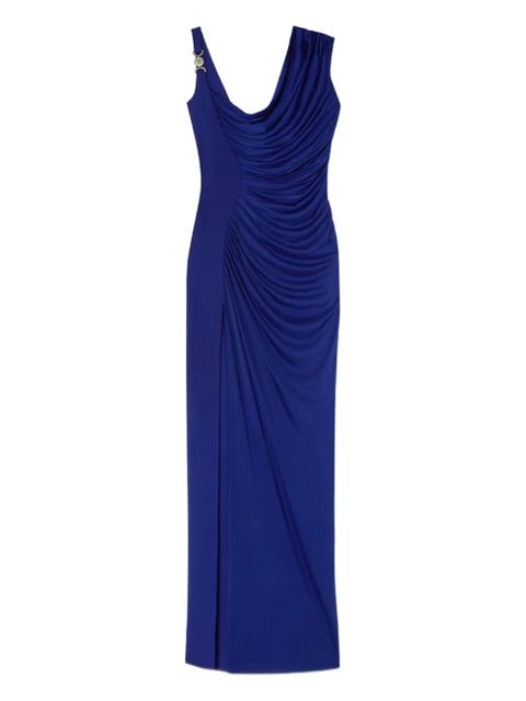 Versace Medusa'95 draped single-shoulder midi dress - Blue
