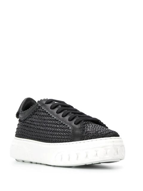Casadei woven off-road sneakers - Black