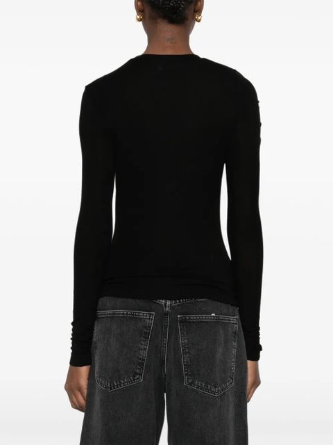 AGOLDE Lissa twisted long-sleeve top - Black
