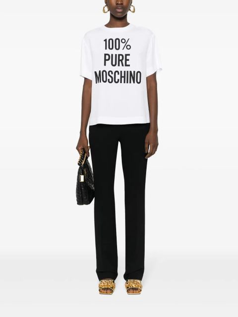 Moschino slogan-print T-shirt - White - zdjęcie produktu nr 2