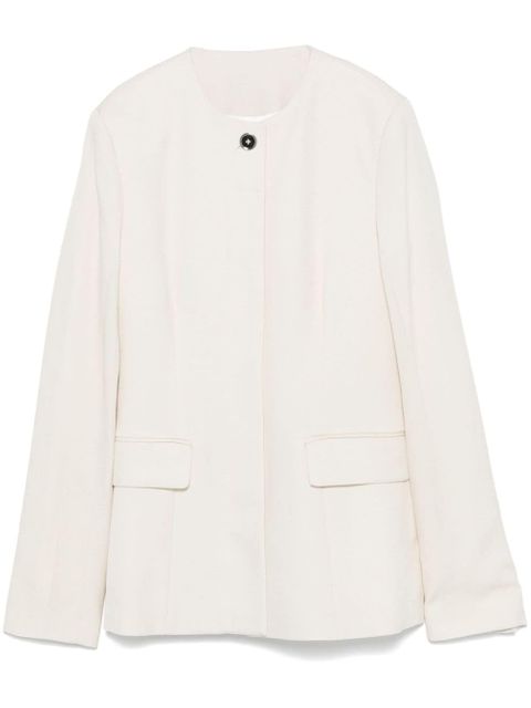 TOTEME collarless cinched jacket - White - zdjęcie produktu nr 1