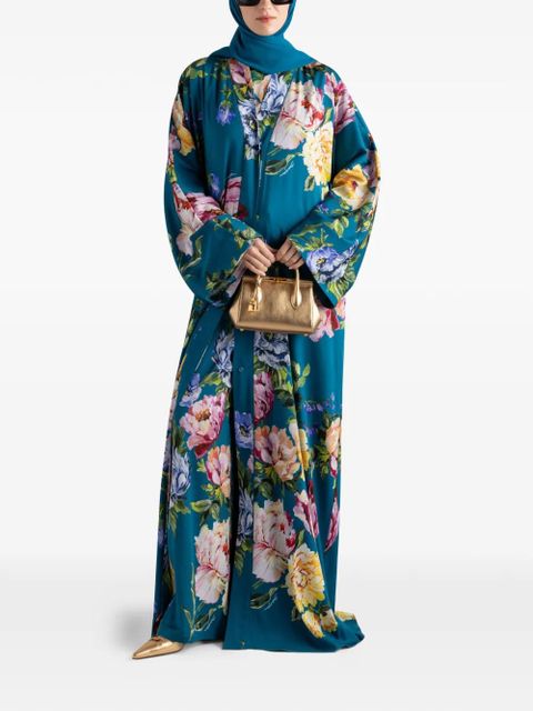 Dolce & Gabbana floral-print maxi dress - Blue - zdjęcie produktu nr 2