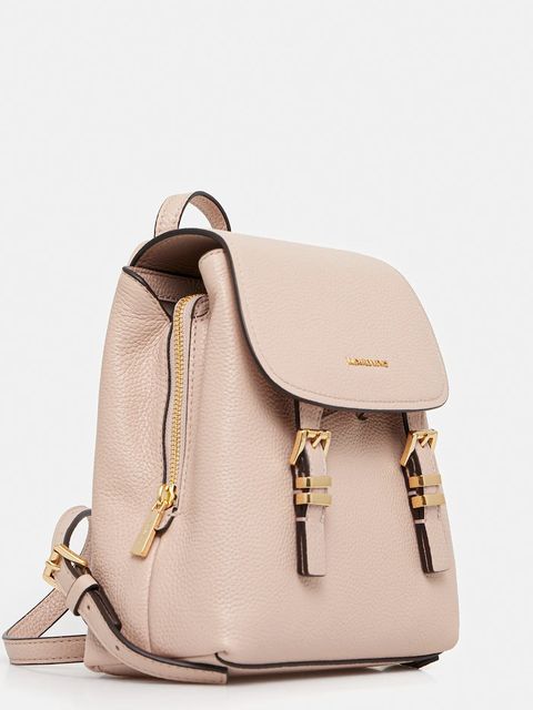 MICHAEL Michael Kors plecak skórzany QUINN damski kolor beżowy mały gładki 30T5GQNB0L