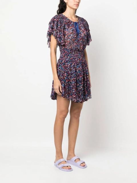MARANT ÉTOILE Florise floral-print mini dress - Blue