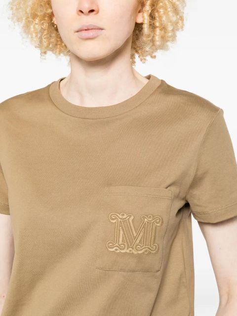 Max Mara logo-detail T-shirt - Brown