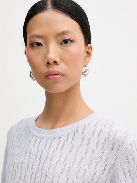 Patrizia Pepe sweter z dodatkiem wełny damski kolor niebieski lekki 8K0377 K307