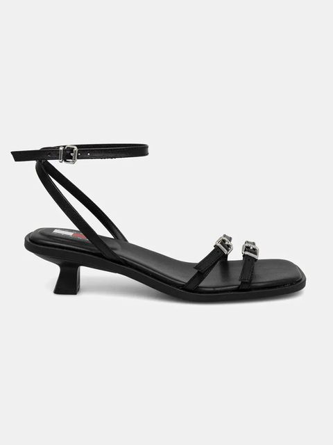 Tommy Jeans sandały skórzane THE NOHO SANDAL kolor czarny EN0EN02779 - zdjęcie produktu nr 2