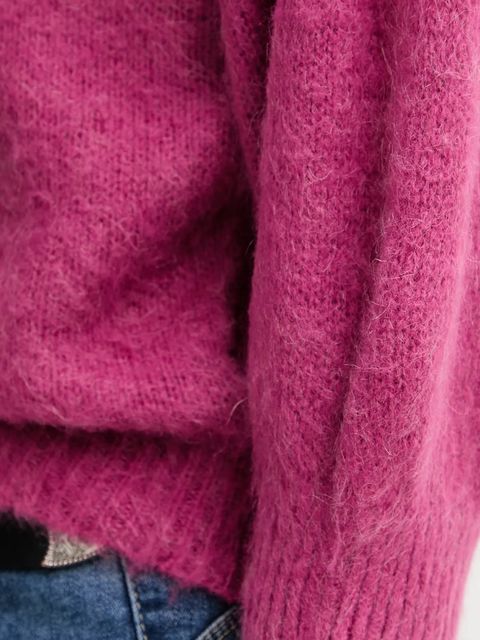 United Colors of Benetton sweter z dodatkiem moheru damski kolor różowy 1VAAD10F4