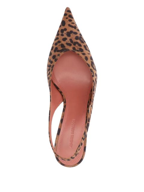 Amina Muaddi 55mm Anok slingback pumps - Brown