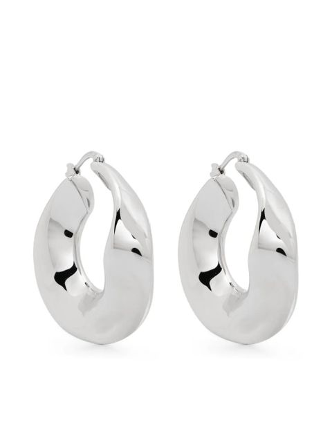 Jil Sander sculpted hoop earrings - Silver - zdjęcie produktu nr 1