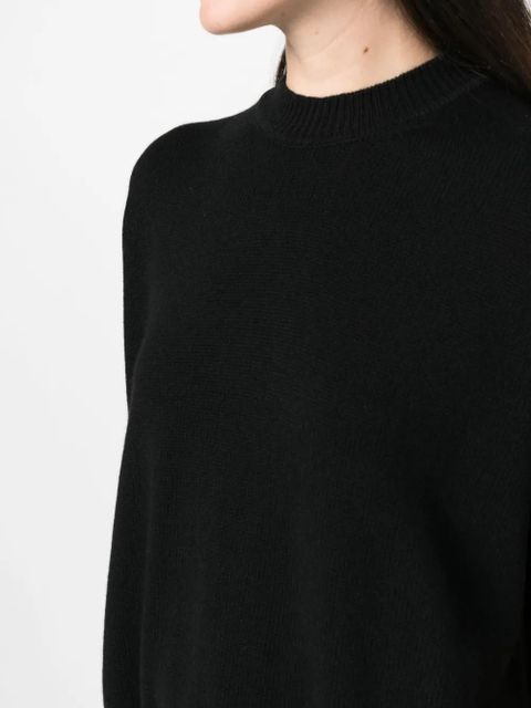 Jil Sander ribbed cashmere knitted top - Black