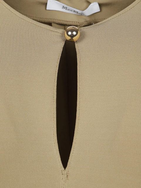 Max Mara keyhole-detail maxi dress - Neutrals