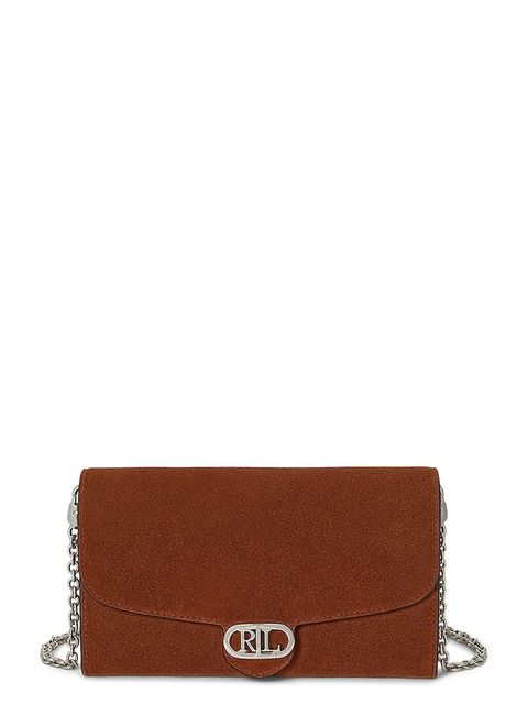 Lauren Ralph Lauren kopertówka zamszowa kolor brązowy 432980761 - zdjęcie produktu nr 1