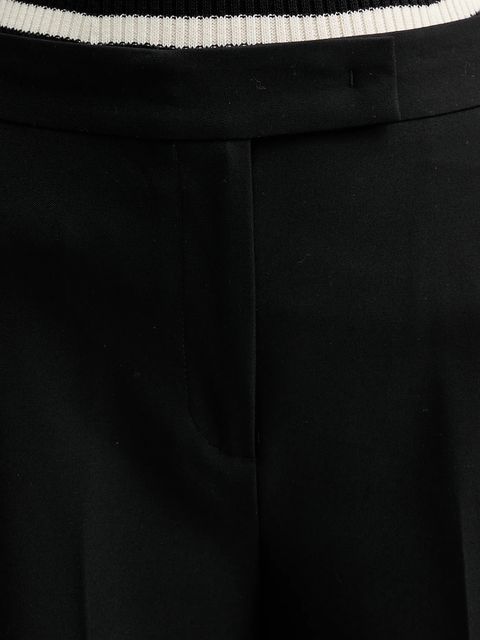 MAX&Co. spodnie damskie kolor czarny szerokie high waist 2528136014200