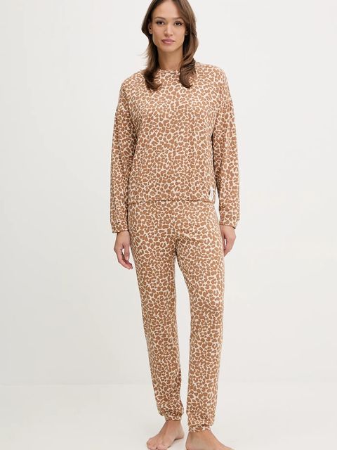 United Colors of Benetton piżama damska kolor brązowy 32QH3P04E - zdjęcie produktu nr 1