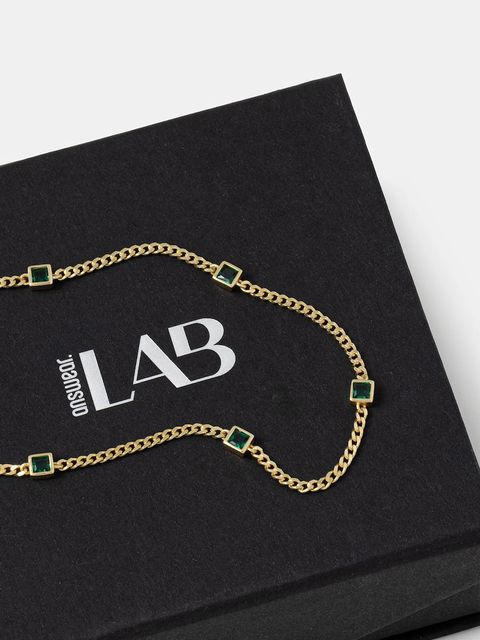 Answear.LAB naszyjnik ze srebra 925 pozłacanego 18k złotem