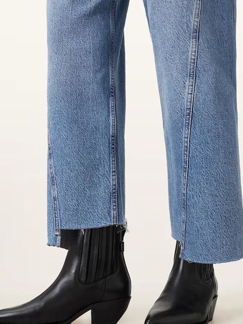 AllSaints sztyblety skórzane Marcie Chelsea damskie kolor czarny na słupku W017FD