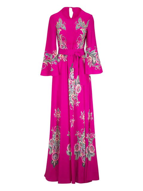 ETRO printed belted maxi dress - Red - zdjęcie produktu nr 1