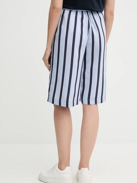 Sandro Ferrone szorty damskie kolor niebieski wzorzyste high waist S15XBEARPA