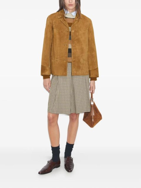 Tory Burch single-breasted suede blazer - Brown - zdjęcie produktu nr 2