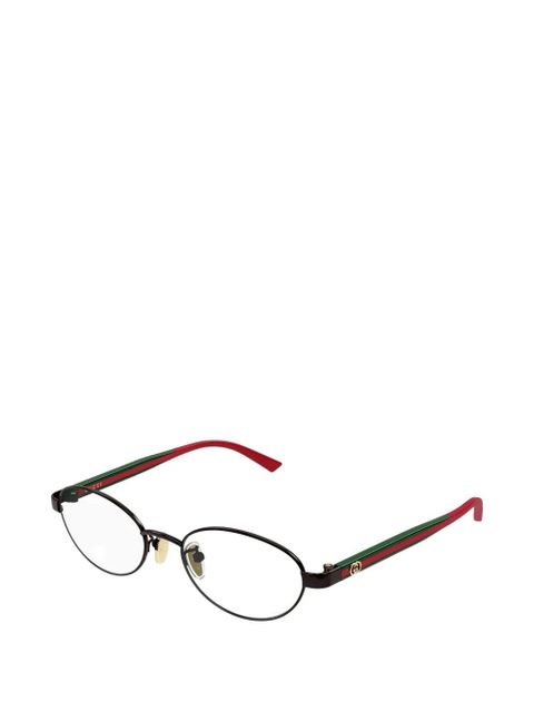 Gucci Eyewear oval-frame glasses - Brown - zdjęcie produktu nr 2