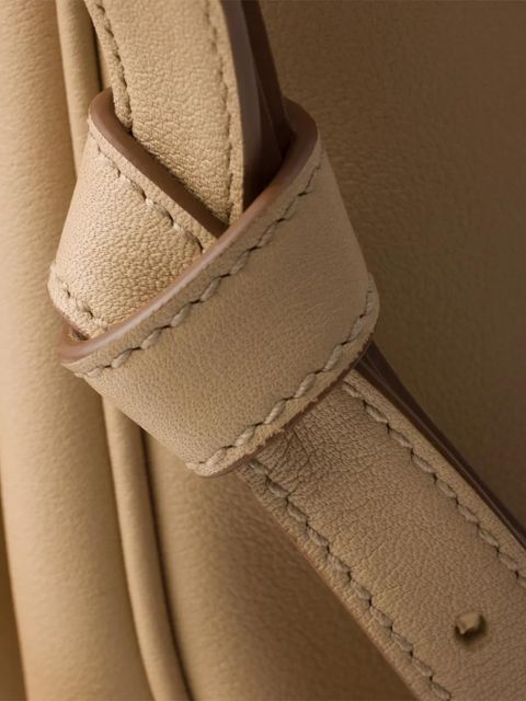 Prada Fold large leather shoulder bag - Neutrals