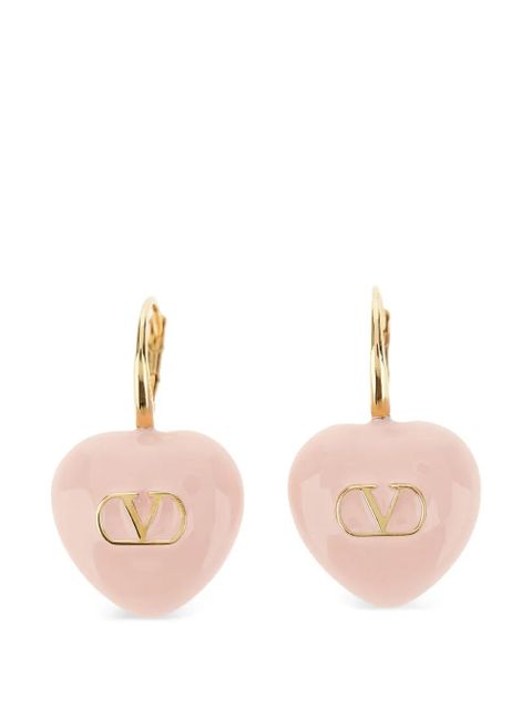 Valentino Garavani heart logo earrings - Pink - zdjęcie produktu nr 1