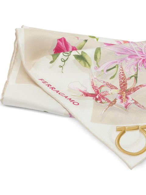 Ferragamo floral scarf - Neutrals - zdjęcie produktu nr 2